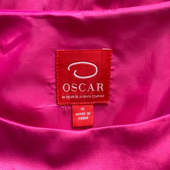 Oscar de la Renta Pink Lined Satin Dress - Picture 8 of 8